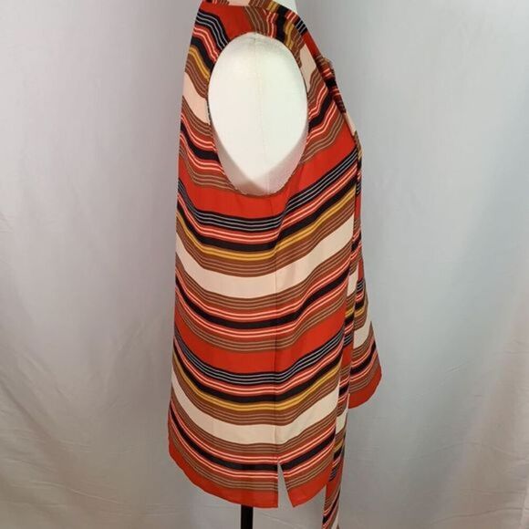 Ann Taylor LOFT Multi Striped Sleeveless Blouse Tank Top - Picture 6 of 9